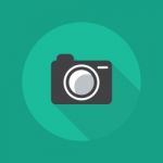 Technology Flat Icon. Camera Stock Photo