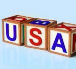 USA Blocks Stock Photo