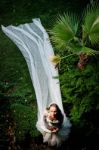 Bride With A Veil Stock Photo