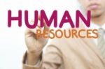 Businessman With Human Resource Stock Photo