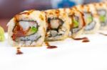 Fresh Sushi Choice Combination Assortment Selection Stock Photo