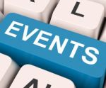 Events Key Means Occasion Or Incident
 Stock Photo