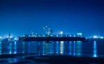 Docks At Night Stock Photo