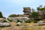 Scenic View Of Brimham Rocks In Yorkshire Dales National Park Stock Photo