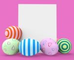 Easter Eggs Represents Blank Space And Copy-space Stock Photo