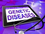 Genetic Diseases Means Microbiology Dna And Ill Stock Photo