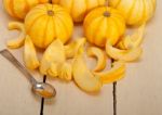 Fresh Yellow Pumpkin Stock Photo