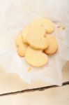 Heart Shaped Shortbread Valentine Cookies Stock Photo