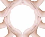 Circle Hand Isolated Stock Photo