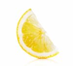 Slice Lemon Isolated On The White Background Stock Photo