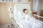 Abstract Blurred Background Of Child Admitted At Hospital Room Stock Photo