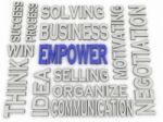 3d Imagen Empower Concept Word Cloud Background Stock Photo