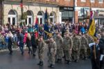 Memorial Service On Remembrance Sunday In East Grinstead Stock Photo