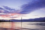 Bridge At Dusk In Edinburgh Stock Photo