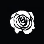 Black Silhouette Of Rose Stock Photo