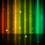 Multicolored Curtains Background Shows Stars And Bubbles
 Stock Photo