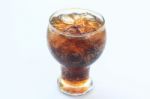 Cola With Ice Stock Photo