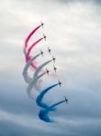 Red Arrows Display Team 50th Anniversary At Biggin Hill Airport Stock Photo