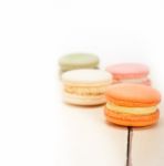 Colorful French Macaroons Stock Photo