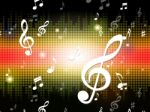 Music Background Shows Musical Notes And Sounds
 Stock Photo