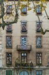 Face Of An Old Town Building In Lyon Stock Photo