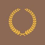 Golden Laurel Wreath Stock Photo