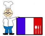 Chef France Means Cooking In Kitchen And Europe Stock Photo