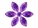 Amethyst On White Background Stock Photo