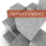 Improvement Words Shows Progress Upgrade 3d Rendering Stock Photo