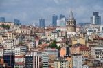 Istanbul, Turkey - May 28 : View Across The Rooftops Of The Suleymaniye Mosque In Istanbul Turkey On May 28, 2018 Stock Photo