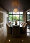 Dining Room In Luxury Home Stock Photo