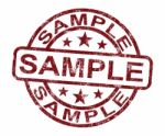 Sample Stamp Stock Photo