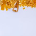 Italian Foods Concept And Menu Design. Various Kind Of Pasta Far Stock Photo