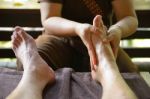 Thai Spa Foot Massage Stock Photo