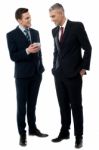 Businessmen Using Mobile Phone Stock Photo