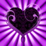 Background Heart Shows Valentines Day And Abstract Stock Photo