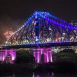 Story Bridge On New Years Eve 2016 In Brisbane Stock Photo