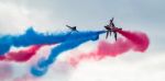 Red Arrows Display Team 50th Anniversary At Biggin Hill Airport Stock Photo