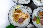 Fresh Sushi Choice Combination Assortment Selection Stock Photo