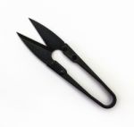 Black Scissors Isolate On White Stock Photo