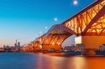 Seongsan Bridge In Korea Stock Photo