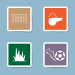 Soccer Icon Set Stock Photo