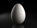 3d Illustration Of An Egg In A Dark Background Stock Photo