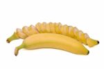 Tasty Banana Fruits Isolated On White Background Stock Photo