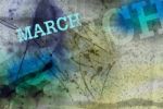 March Month Art Grunge Design Stock Photo