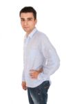 Casual Man Posing Stock Photo