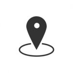 Map Point Icon  Illustration On White Background Stock Photo