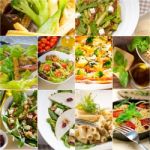 Healthy And Tasty Italian Food Collage Stock Photo