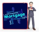 Mortgage Word Shows Home Loan And Debt Stock Photo