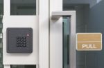 Electronic Access Control Door Box With Numeric Keypad Stock Photo